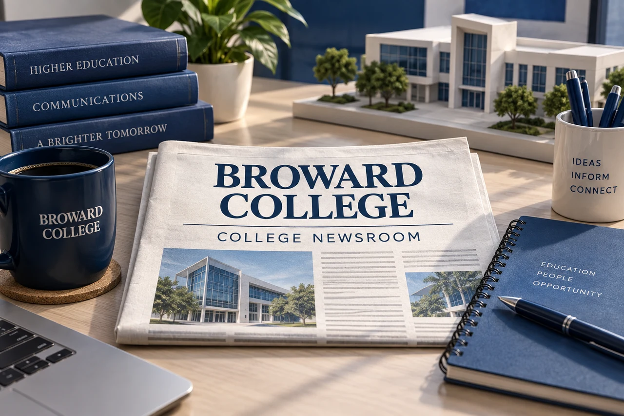 Julkaisijan Broward College AI-lähdekuvitus