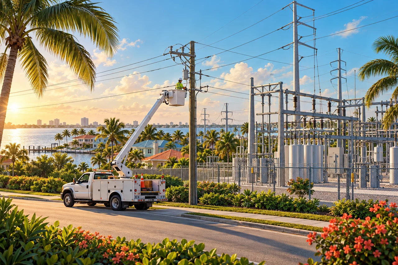 Julkaisijan Florida Power & Light newsroom AI-lähdekuvitus