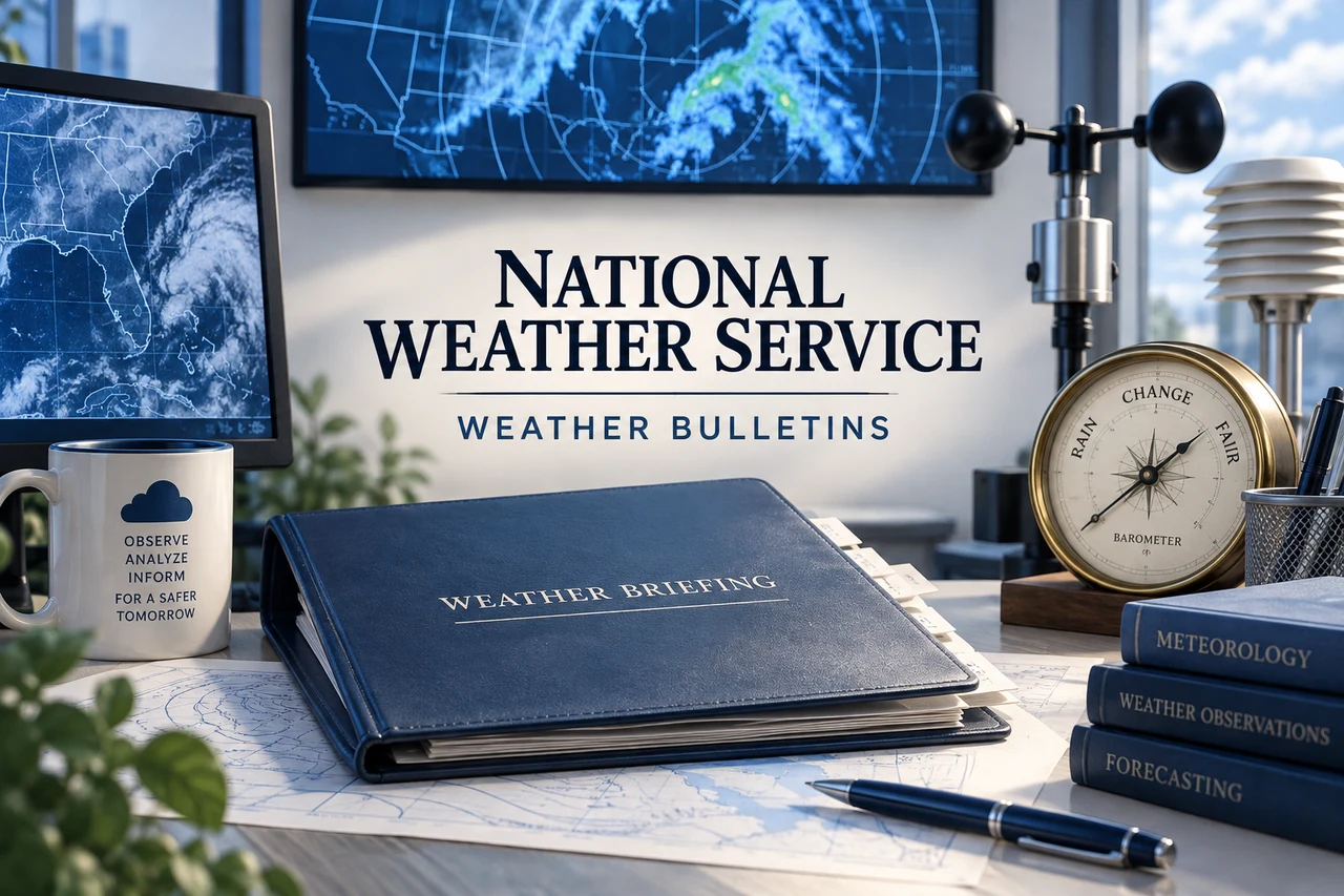 Julkaisijan National Weather Service AI-lähdekuvitus