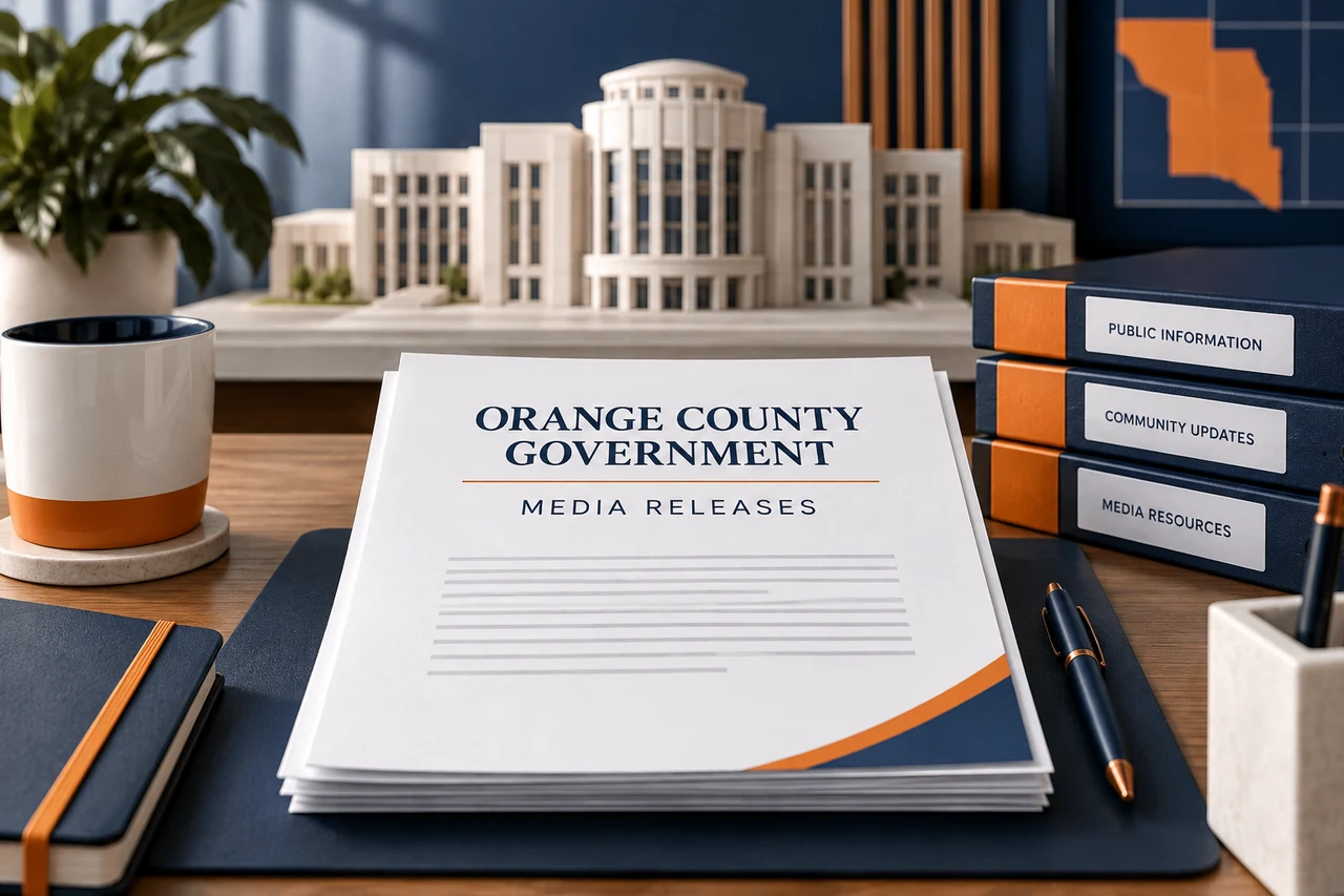 Julkaisijan Orange County Government AI-lähdekuvitus