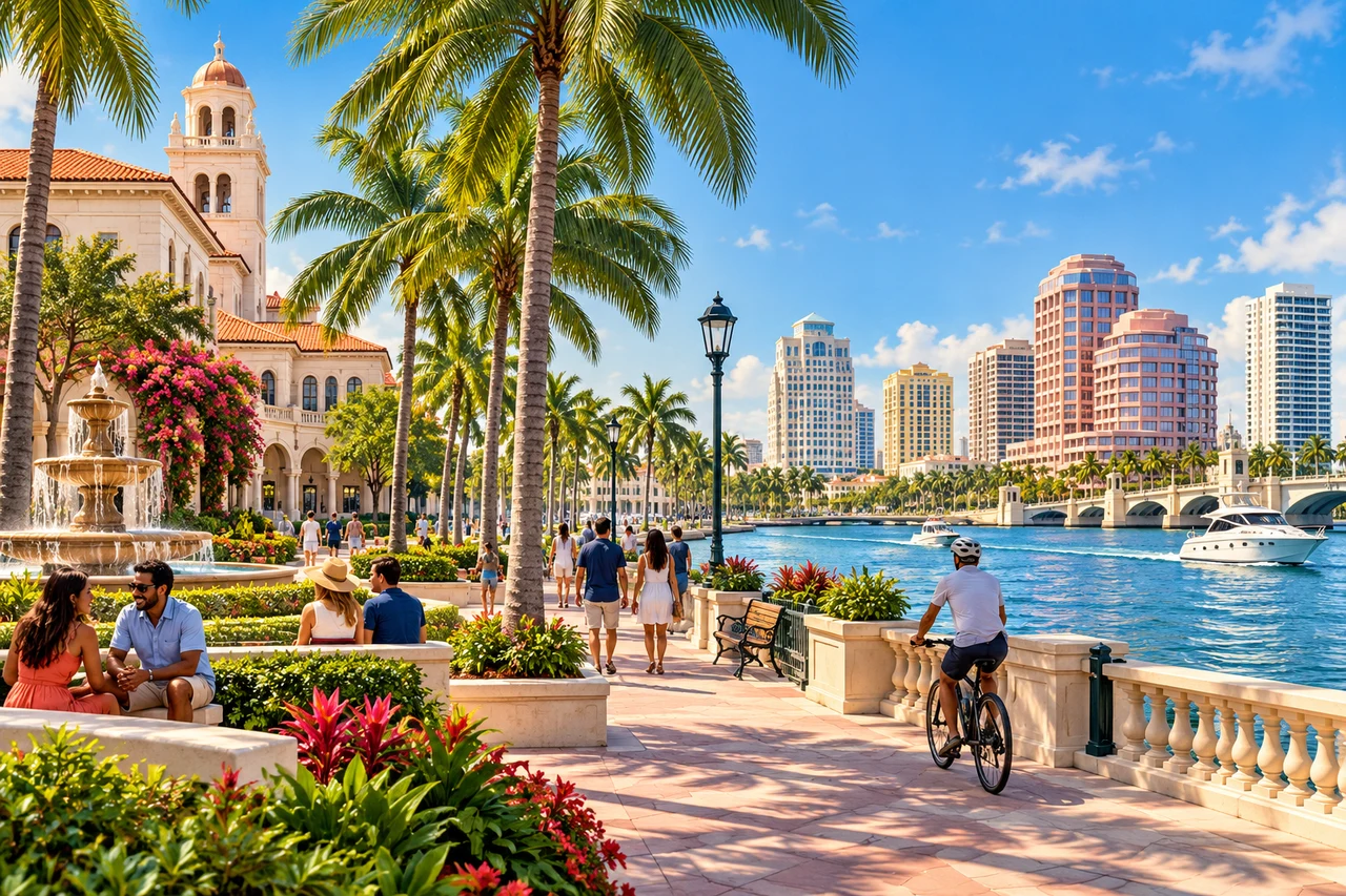 Julkaisijan City of West Palm Beach AI-lähdekuvitus